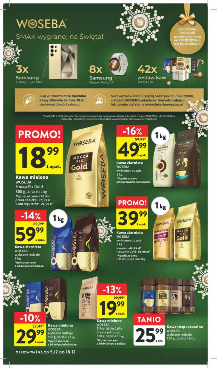 Gazetka promocyjna Intermarche - ważna 05.12 do 11.12.2024 - strona 21 - produkty: Fa, Kawa, Kawa mielona, Kawa ziarnista, Mocca Fix Gold, Samsung, Woseba