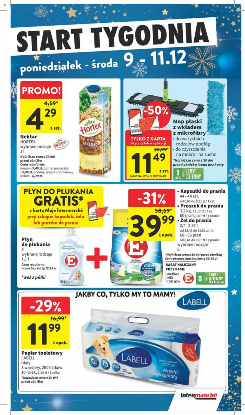 Gazetka promocyjna Intermarche - ważna 05.12 do 11.12.2024 - strona 42 - produkty: Ananas, Bell, Grejpfrut, Kapsułki do prania, Mop, Nektar, Papier, Papier toaletowy, Por, Proszek do prania, Rubin