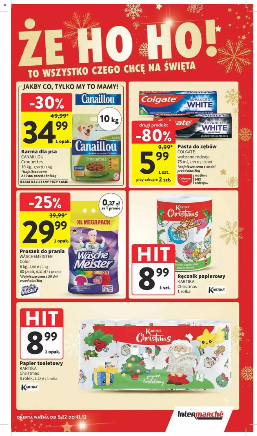 Gazetka promocyjna Intermarche - ważna 05.12 do 11.12.2024 - strona 5 - produkty: Colgate, Fa, LG, Papier, Papier toaletowy, Pasta do zębów, Proszek do prania, Ręcznik, Taft