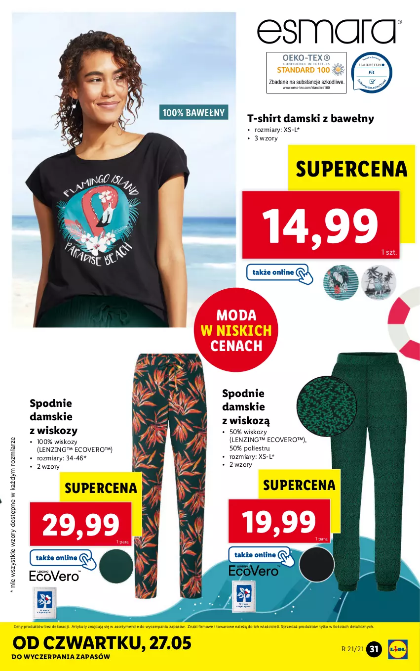 Gazetka promocyjna Lidl - GAZETKA - ważna 24.05 do 29.05.2021 - strona 31 - produkty: Moda, Spodnie, T-shirt