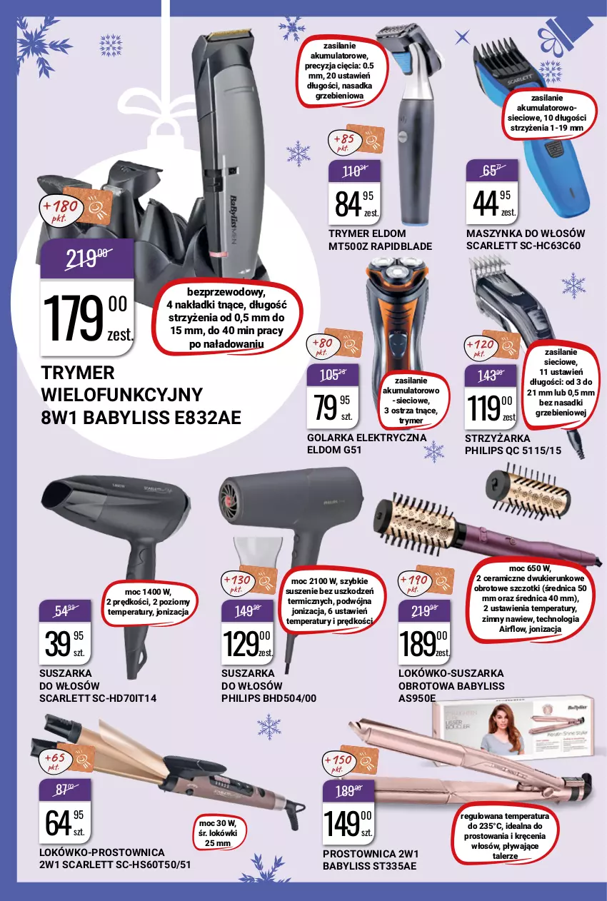 Gazetka promocyjna Bi1 - Świąteczny czas - ważna 01.12 do 07.12.2021 - strona 8 - produkty: Akumulator, Babyliss, Golarka, Maszynka, Philips, Silan, Suszarka, Szynka, Talerz