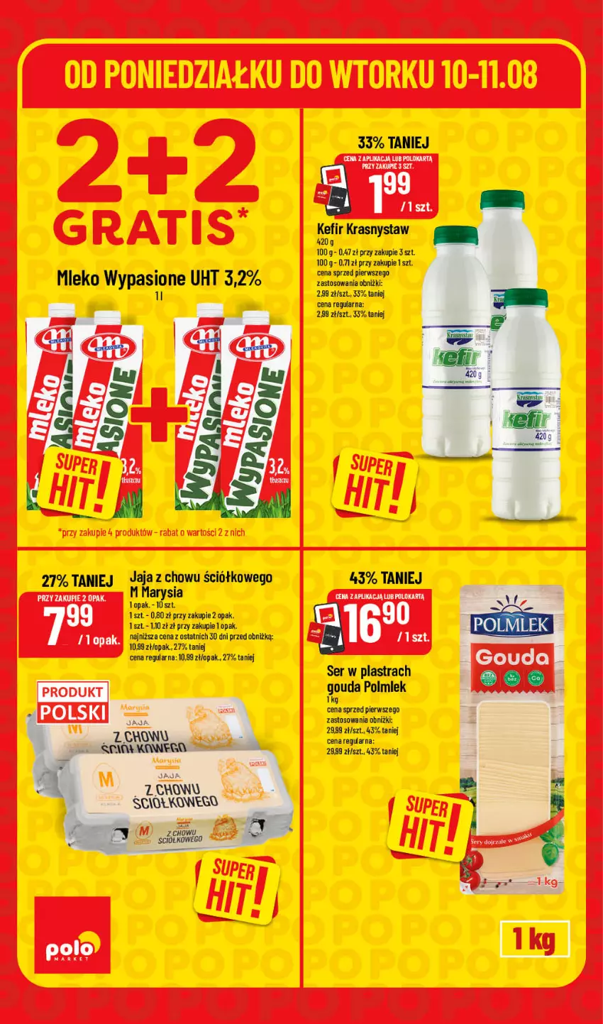 Gazetka promocyjna PoloMarket - Katalog Superhity - ważna 10.08 do 11.08.2026 - strona 4 - produkty: Gouda, Jaja, Kefir, Mleko, POLMLEK, Ser
