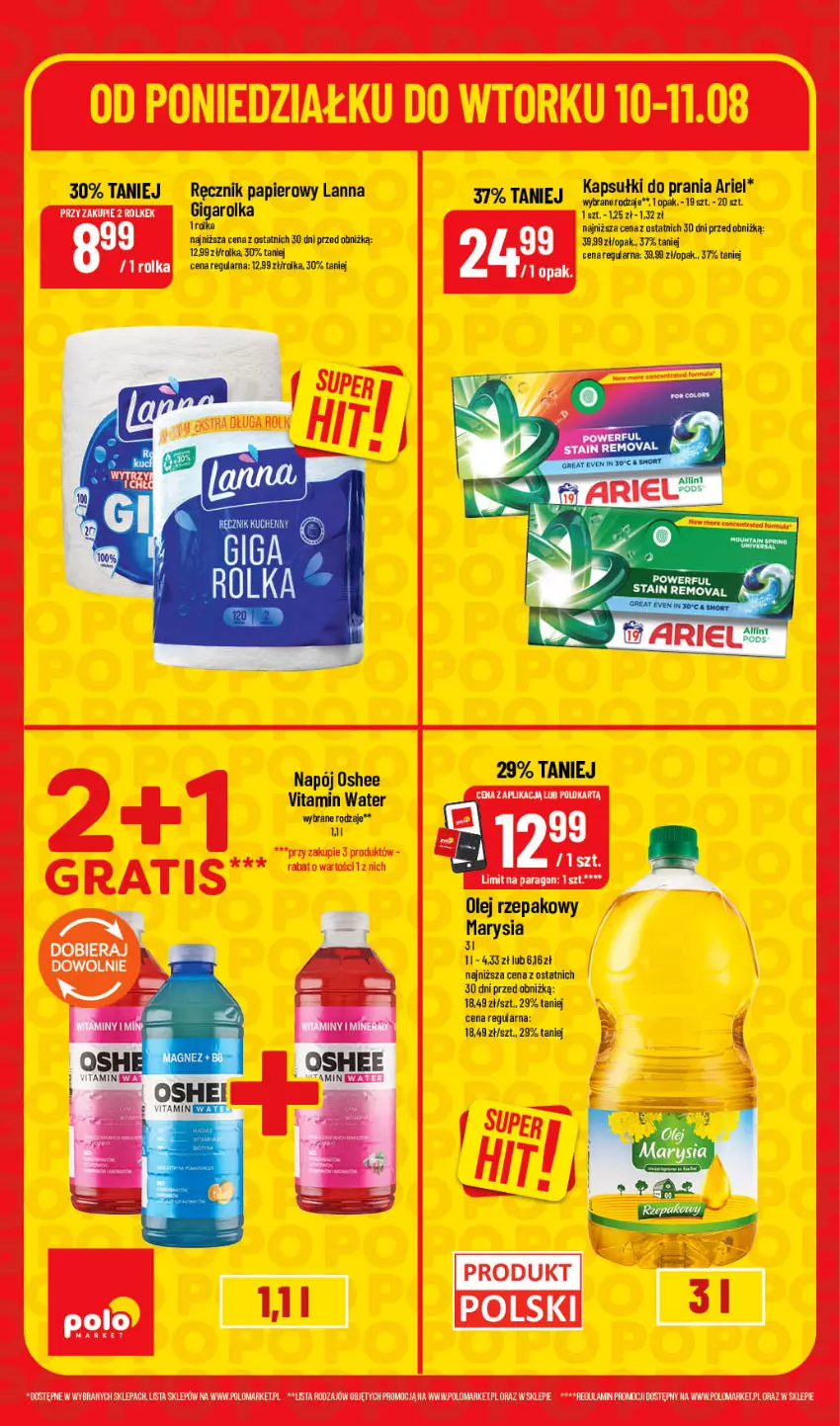 Gazetka promocyjna PoloMarket - Katalog Superhity - ważna 10.08 do 11.08.2026 - strona 6 - produkty: Ariel, Napój, Olej, Olej rzepakowy, Oshee, Papier, Ręcznik