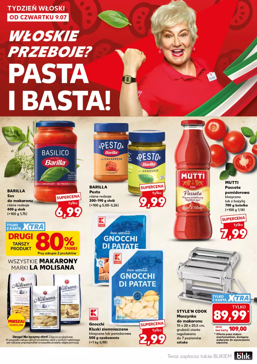 Gazetka promocyjna Kaufland - Mocny Start - ważna 13.07 do 15.07.2026 - strona 16 - produkty: Barilla, Bazyl, Gnocchi, Isana, Makaron, Maszynka, Pesto, Por, Sos, Szynka, Tera, Waga