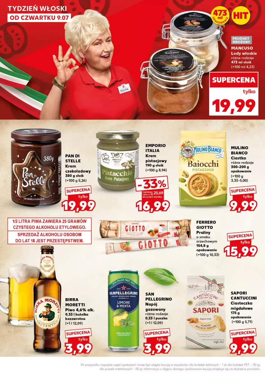 Gazetka promocyjna Kaufland - Mocny Start - ważna 13.07 do 15.07.2026 - strona 18 - produkty: Ciastka, Ferrero, Gin, Krem pistacjowy, Napój, Napój gazowany, Piwo, Por, Praliny