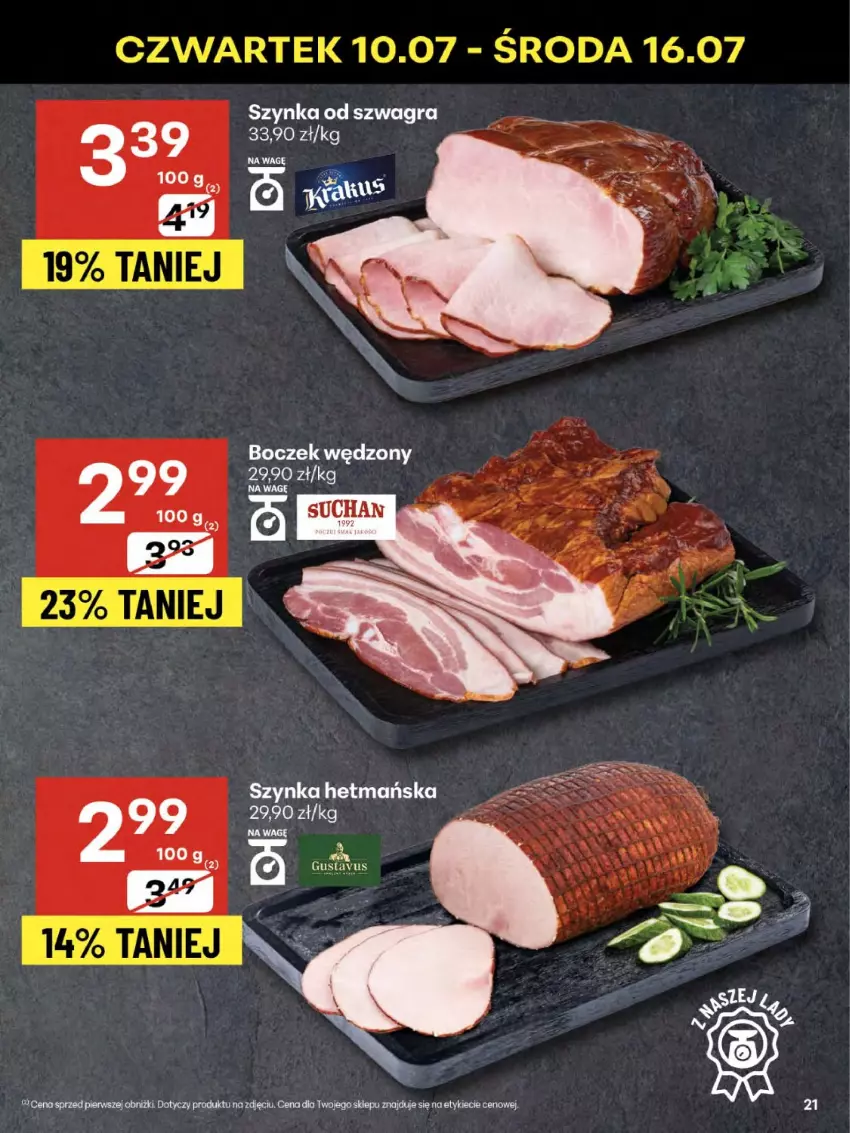 Gazetka promocyjna Delikatesy Centrum - Franczyza DC28 Czwartek - ważna 10.07 do 16.07.2025 - strona 21 - produkty: Boczek, Gra, Szynka