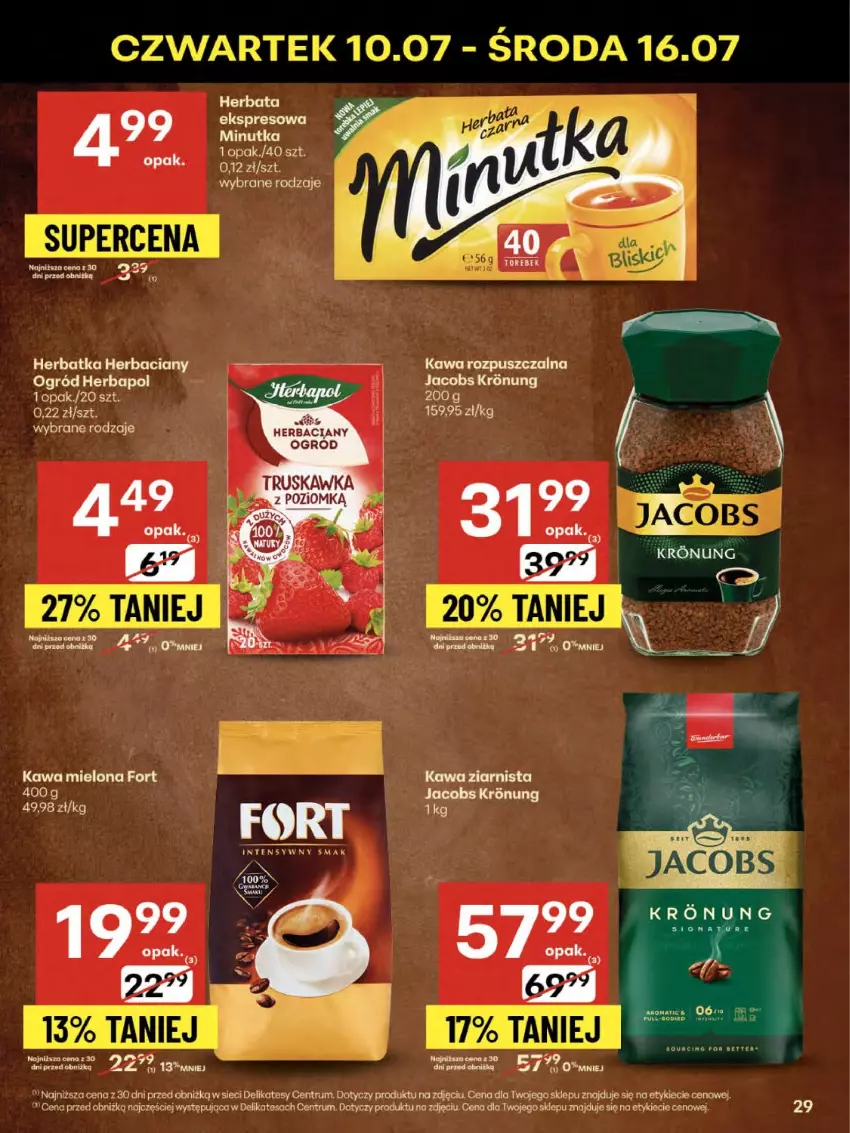 Gazetka promocyjna Delikatesy Centrum - Franczyza DC28 Czwartek - ważna 10.07 do 16.07.2025 - strona 29 - produkty: Herbapol, Jacobs, Kawa, Kawa mielona, Kawa rozpuszczalna, Kawa ziarnista, Ogród, Rum