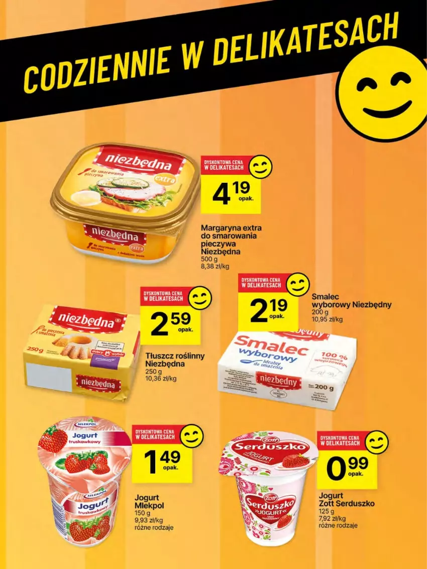 Gazetka promocyjna Delikatesy Centrum - Franczyza DC28 Czwartek - ważna 10.07 do 16.07.2025 - strona 49 - produkty: Jogurt, Margaryna, Piec, Ser, Smalec, Tłuszcz roślinny, Zott