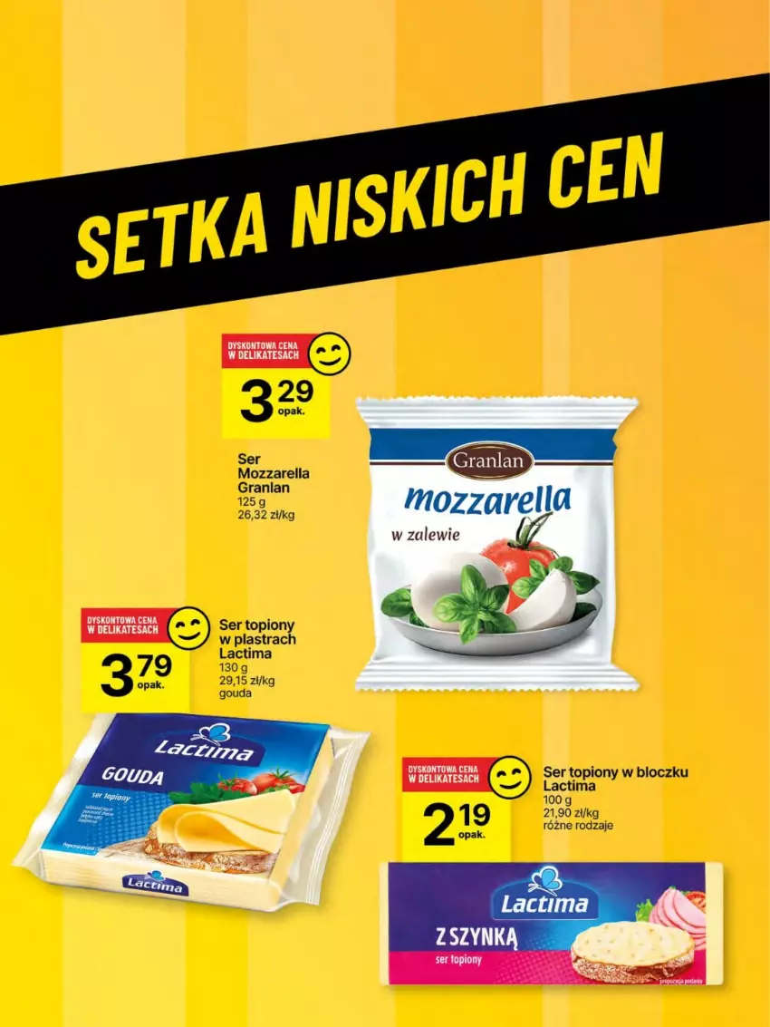 Gazetka promocyjna Delikatesy Centrum - Franczyza DC28 Czwartek - ważna 10.07 do 16.07.2025 - strona 50 - produkty: Gouda, Gra, Mozzarella, Ser, Ser topiony, Top