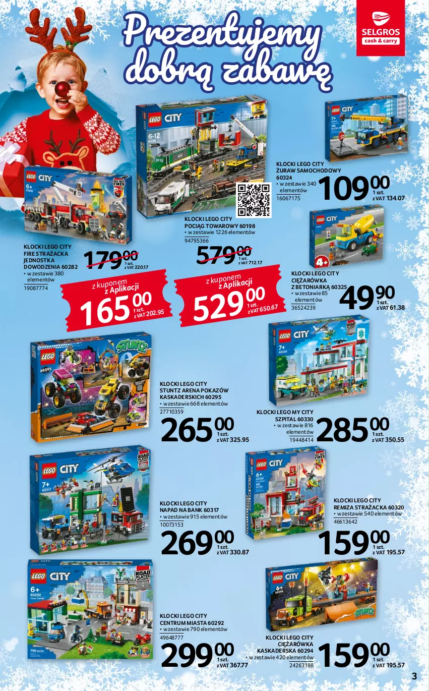 Gazetka promocyjna Selgros - Katalog Zabawki - ważna 22.04 do 31.12.2022 - strona 3 - produkty: Kask, Klocki, LEGO, LEGO City, Pociąg, Rum
