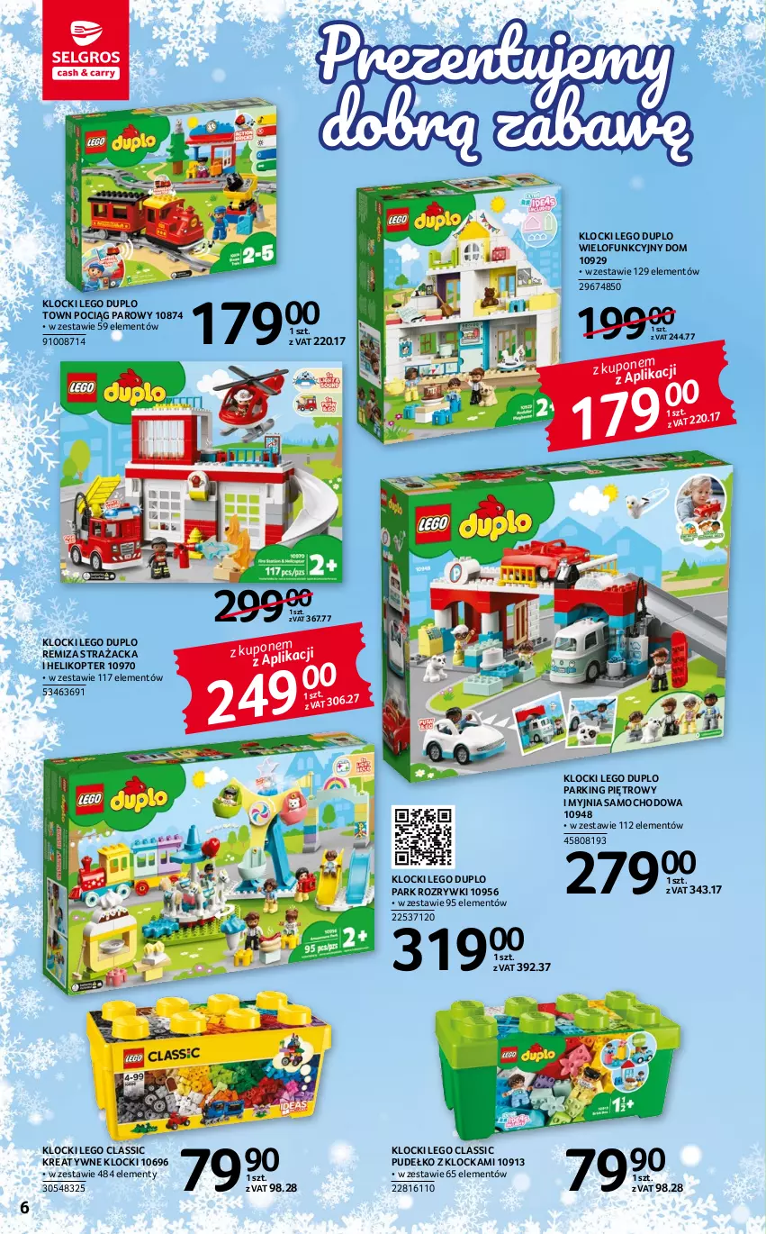Gazetka promocyjna Selgros - Katalog Zabawki - ważna 22.04 do 31.12.2022 - strona 6 - produkty: Helikopter, Klocki, LEGO, LEGO Classic, LEGO Duplo, Pociąg, Pudełko