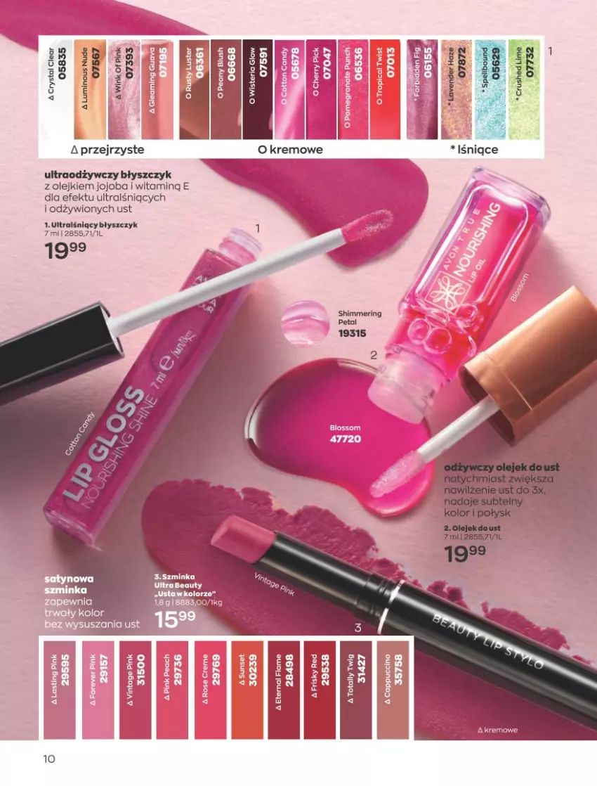 Gazetka promocyjna Avon - Katalog Avon 4/2023 kampania kwiecień - ważna 01.04 do 30.04.2023 - strona 10 - produkty: Inka, Olej, Szminka