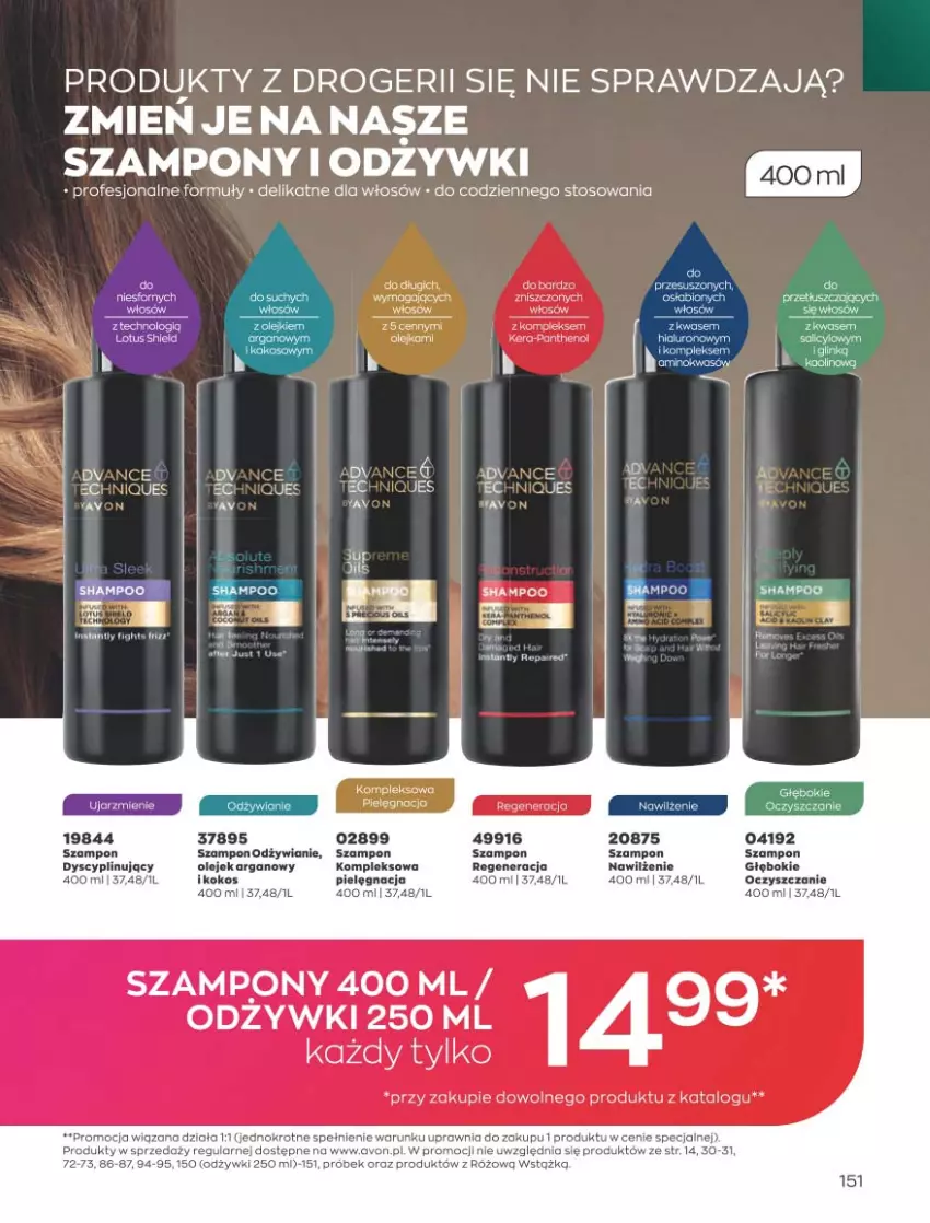 Gazetka promocyjna Avon - Katalog Avon 4/2023 kampania kwiecień - ważna 01.04 do 30.04.2023 - strona 151 - produkty: Fa, Jaja, Kokos, Olej, Szampon