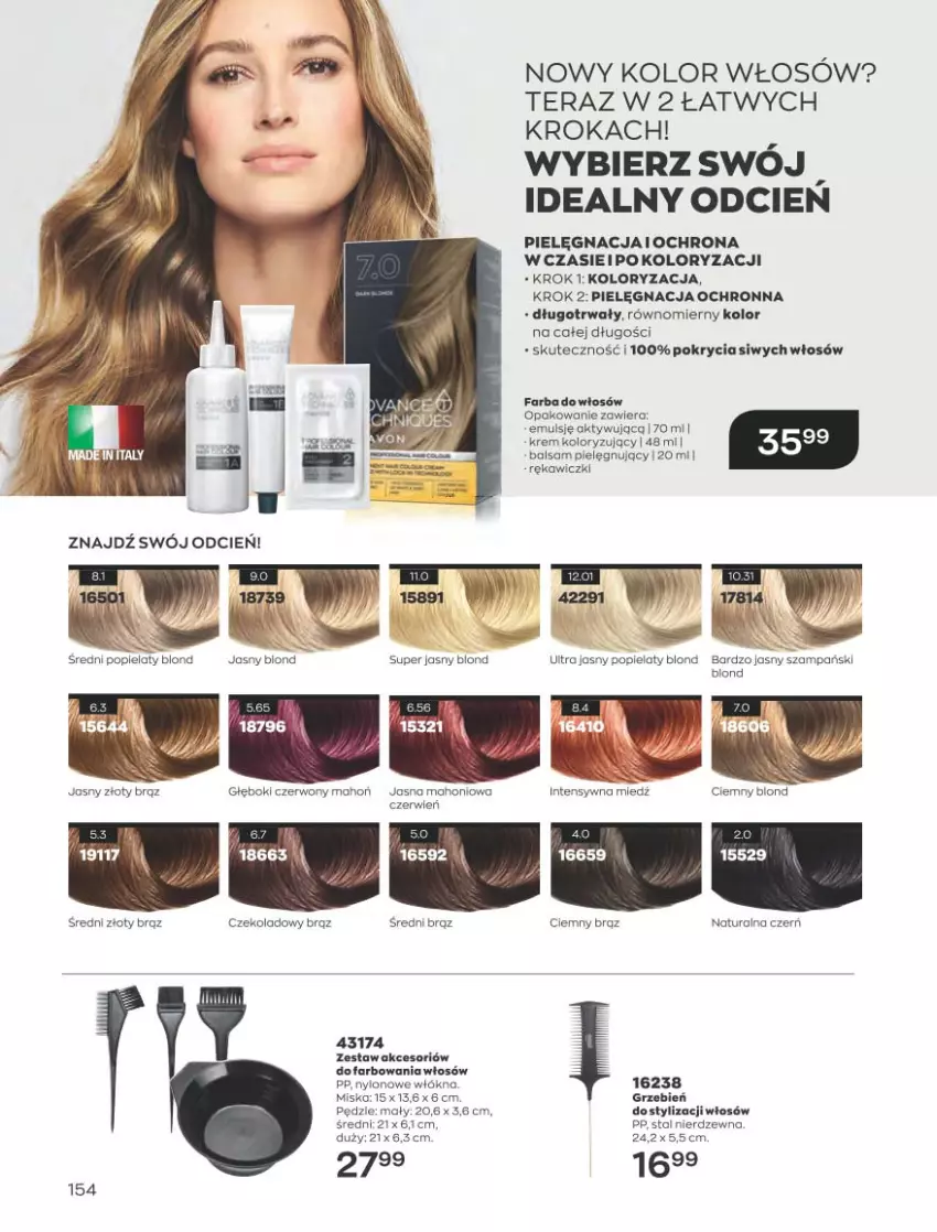 Gazetka promocyjna Avon - Katalog Avon 4/2023 kampania kwiecień - ważna 01.04 do 30.04.2023 - strona 154 - produkty: Cień, Fa, Farba do włosów, Miska, Tera