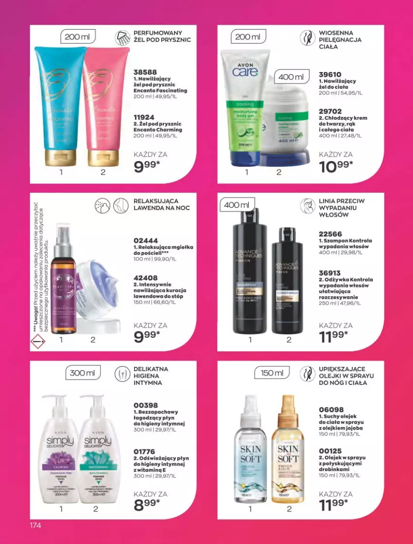 Gazetka promocyjna Avon - Katalog Avon 4/2023 kampania kwiecień - ważna 01.04 do 30.04.2023 - strona 174 - produkty: Fa, Inka, Krem do twarzy, Olej, Perfum, Piec, Pościel, Szampon