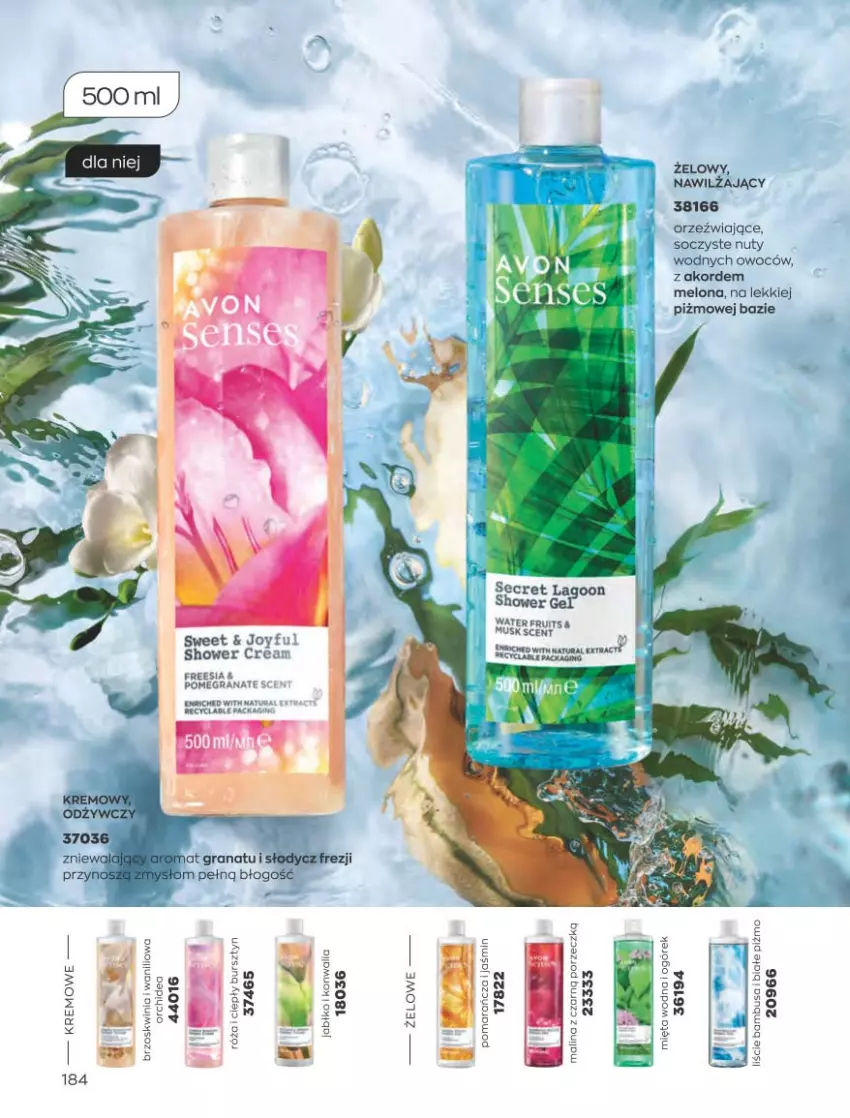 Gazetka promocyjna Avon - Katalog Avon 4/2023 kampania kwiecień - ważna 01.04 do 30.04.2023 - strona 184 - produkty: Gra, Granat, Melon, Mus, Nuty, Sos