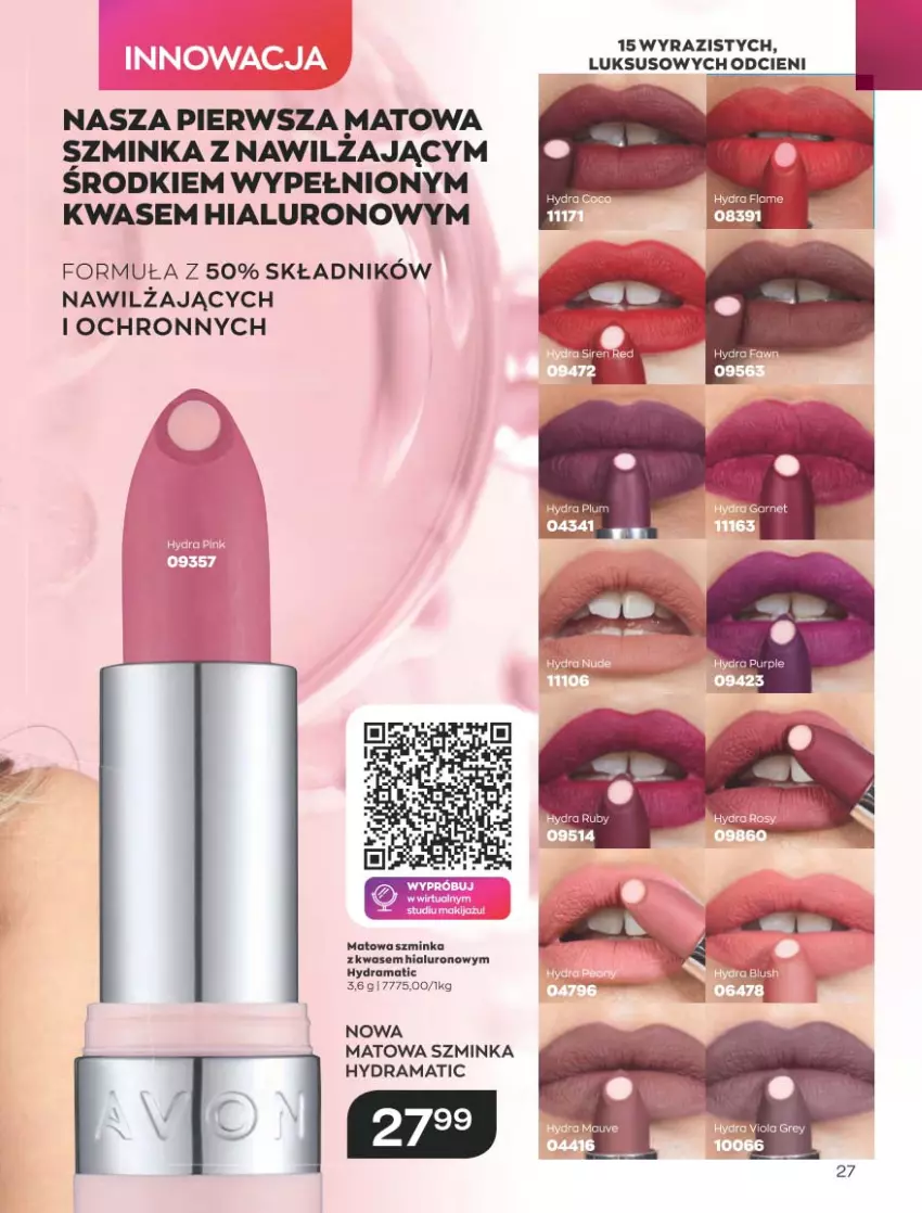 Gazetka promocyjna Avon - Katalog Avon 4/2023 kampania kwiecień - ważna 01.04 do 30.04.2023 - strona 27 - produkty: Inka, Rama, Szminka