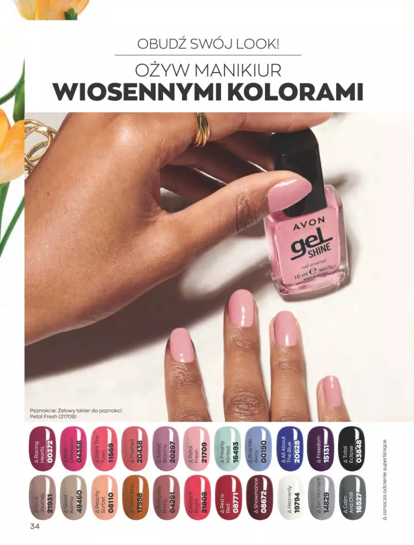 Gazetka promocyjna Avon - Katalog Avon 4/2023 kampania kwiecień - ważna 01.04 do 30.04.2023 - strona 34 - produkty: Lakier, Petal Fresh