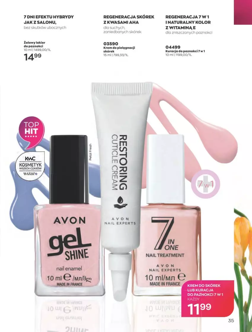 Gazetka promocyjna Avon - Katalog Avon 4/2023 kampania kwiecień - ważna 01.04 do 30.04.2023 - strona 35 - produkty: Lakier, Lakier do paznokci, Petal Fresh, Wasa