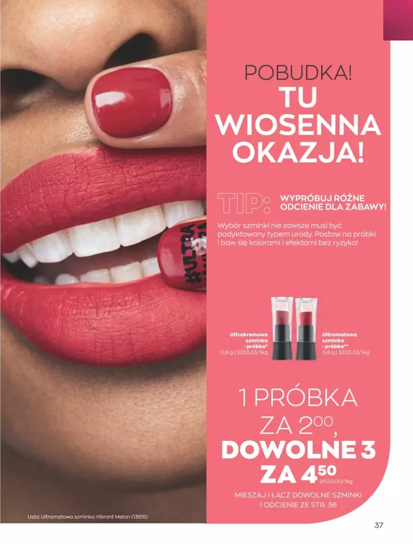 Gazetka promocyjna Avon - Katalog Avon 4/2023 kampania kwiecień - ważna 01.04 do 30.04.2023 - strona 37 - produkty: Inka, Mus, Szminka