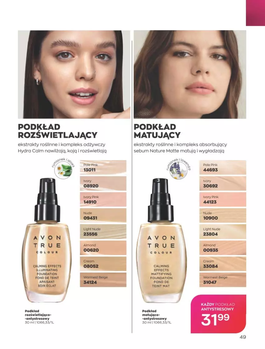 Gazetka promocyjna Avon - Katalog Avon 4/2023 kampania kwiecień - ważna 01.04 do 30.04.2023 - strona 49 - produkty: Eclat, Foundation, Podkład, Podkład matujący