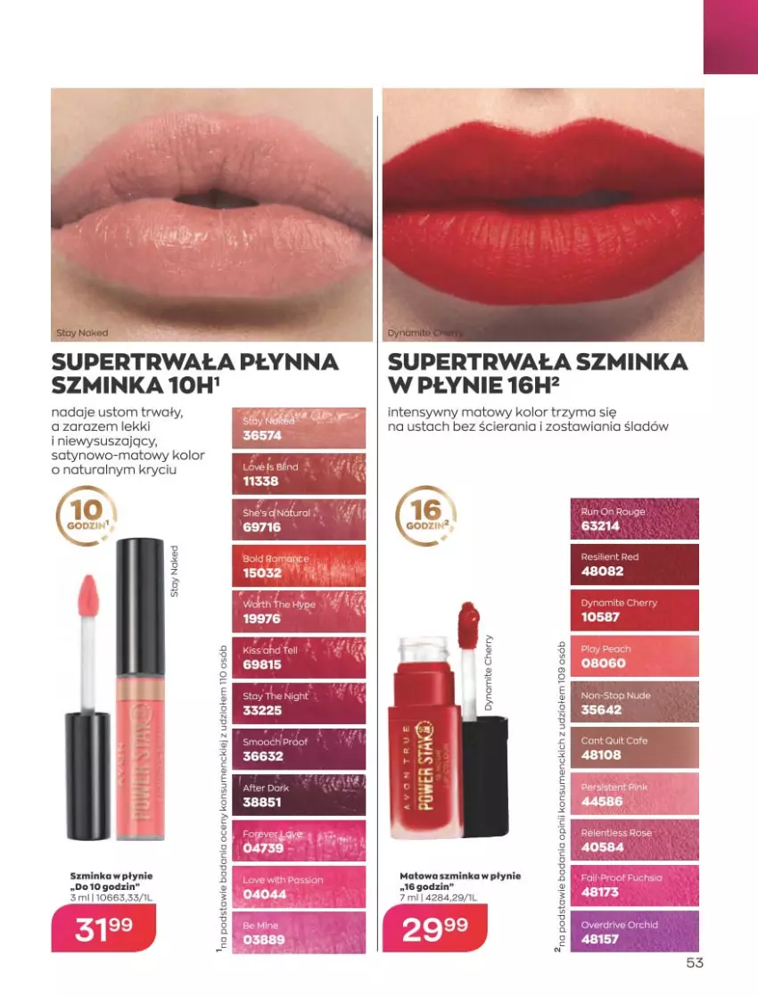 Gazetka promocyjna Avon - Katalog Avon 4/2023 kampania kwiecień - ważna 01.04 do 30.04.2023 - strona 53 - produkty: Danio, Inka, Szminka, Top