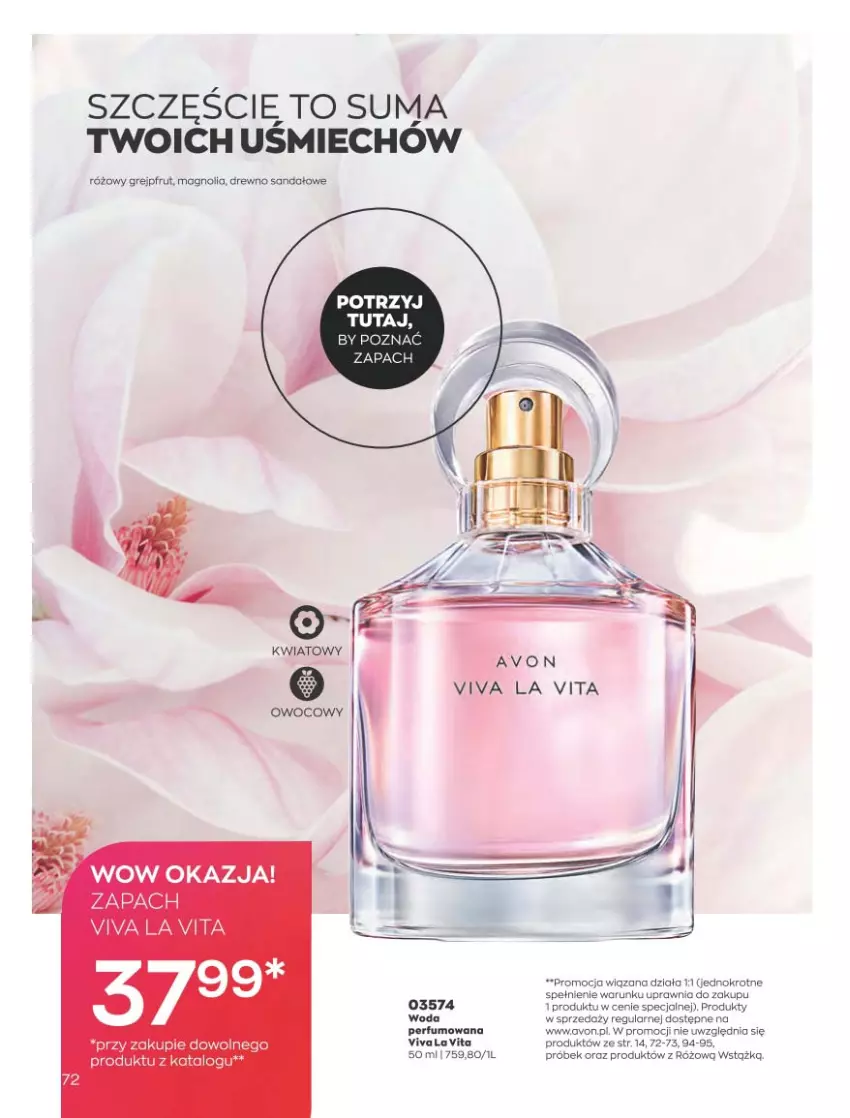 Gazetka promocyjna Avon - Katalog Avon 4/2023 kampania kwiecień - ważna 01.04 do 30.04.2023 - strona 72 - produkty: Grejpfrut, Perfum, Sandał