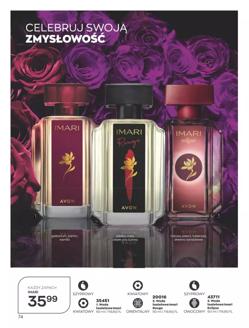 Gazetka promocyjna Avon - Katalog Avon 4/2023 kampania kwiecień - ważna 01.04 do 30.04.2023 - strona 74 - produkty: Fa, Pieprz, Sandał, Woda, Woda toaletowa