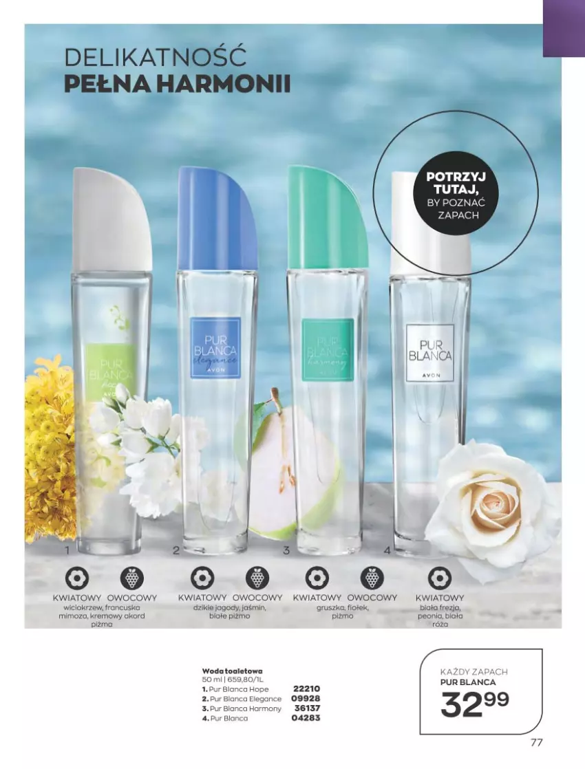 Gazetka promocyjna Avon - Katalog Avon 4/2023 kampania kwiecień - ważna 01.04 do 30.04.2023 - strona 77 - produkty: Jagody, Pur, Róża, Woda, Woda toaletowa