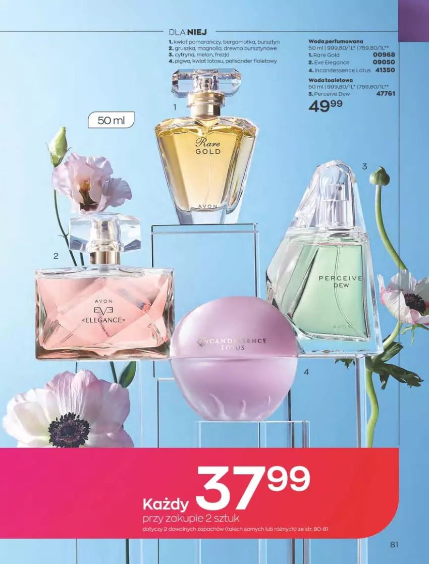 Gazetka promocyjna Avon - Katalog Avon 4/2023 kampania kwiecień - ważna 01.04 do 30.04.2023 - strona 81 - produkty: Bursztyn, Perfum, Woda, Woda perfumowana, Woda toaletowa