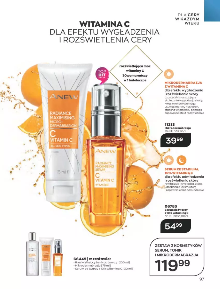 Gazetka promocyjna Avon - Katalog Avon 4/2023 kampania kwiecień - ważna 01.04 do 30.04.2023 - strona 97 - produkty: Mleko, Rum, Ser, Serum, Serum do twarzy, Tonik, Tonik do twarzy