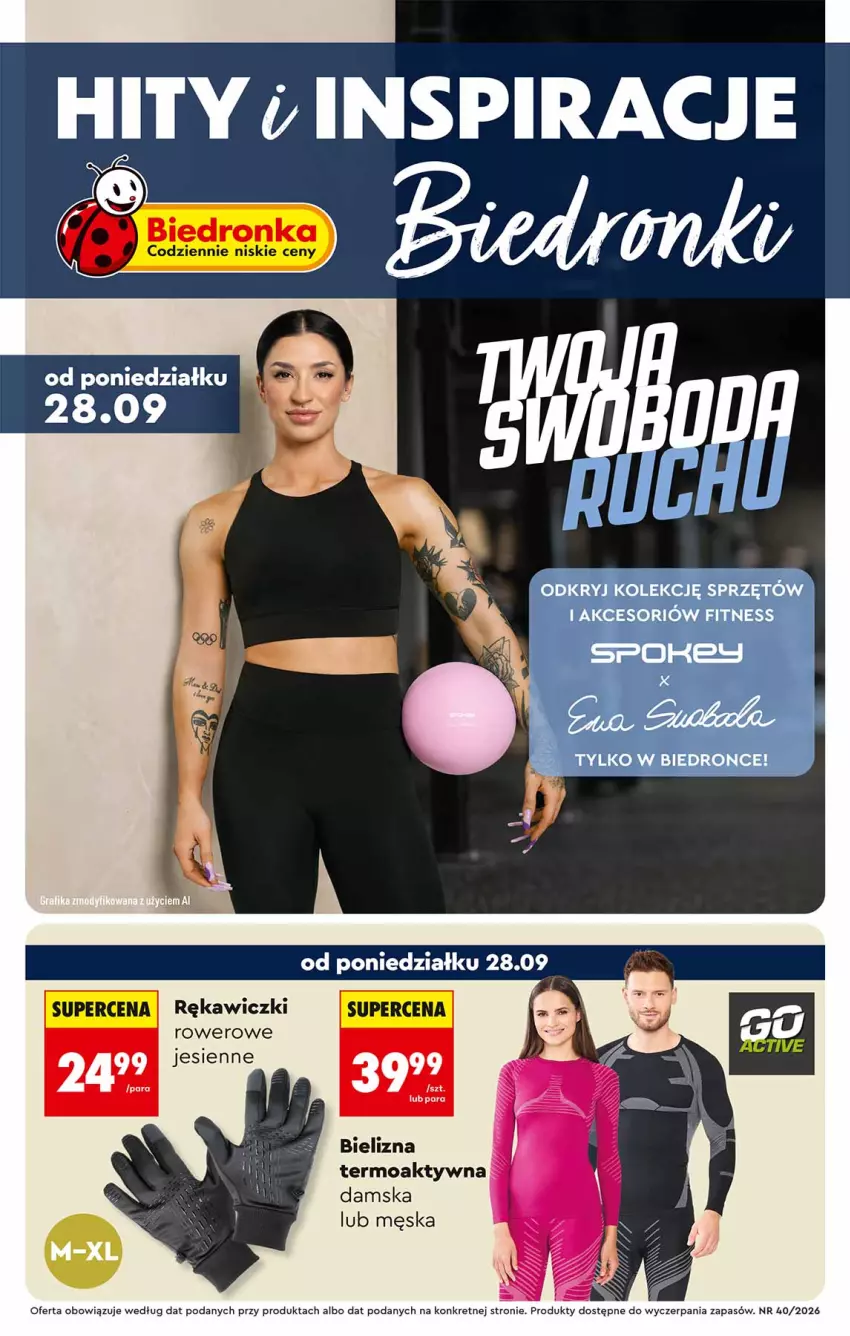 Gazetka promocyjna Biedronka - Okazje Tygodnia - ważna 26.09 do 10.10.2026 - strona 1 - produkty: Bielizna, Rower