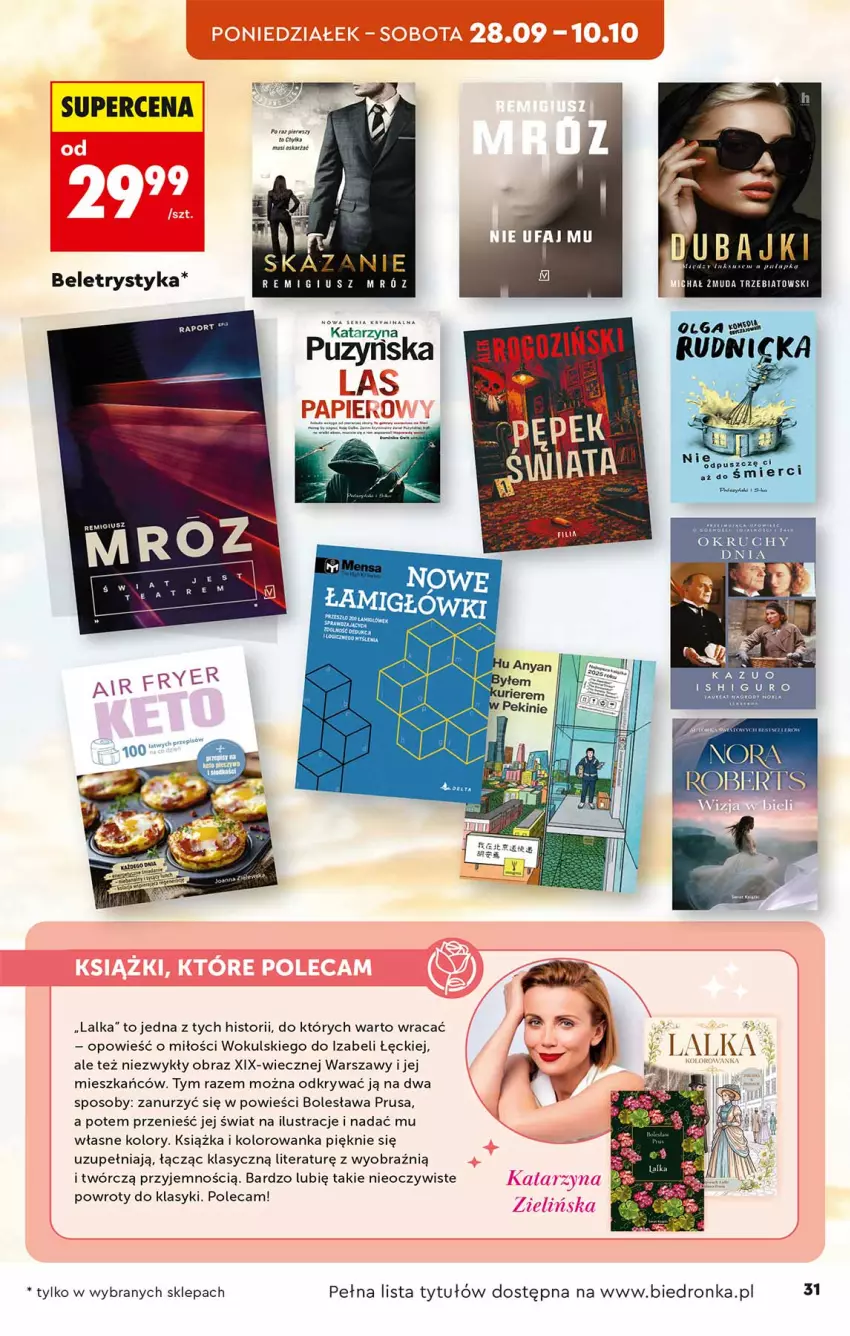 Gazetka promocyjna Biedronka - Okazje Tygodnia - ważna 26.09 do 10.10.2026 - strona 31 - produkty: Fa, Kolorowanka, Książka, Lalka, Obraz, Tera