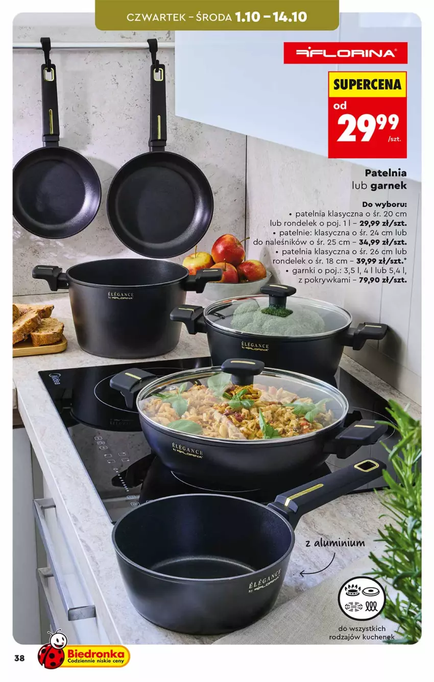 Gazetka promocyjna Biedronka - Okazje Tygodnia - ważna 26.09 do 10.10.2026 - strona 38 - produkty: Garnek, Patelnia, Rondel