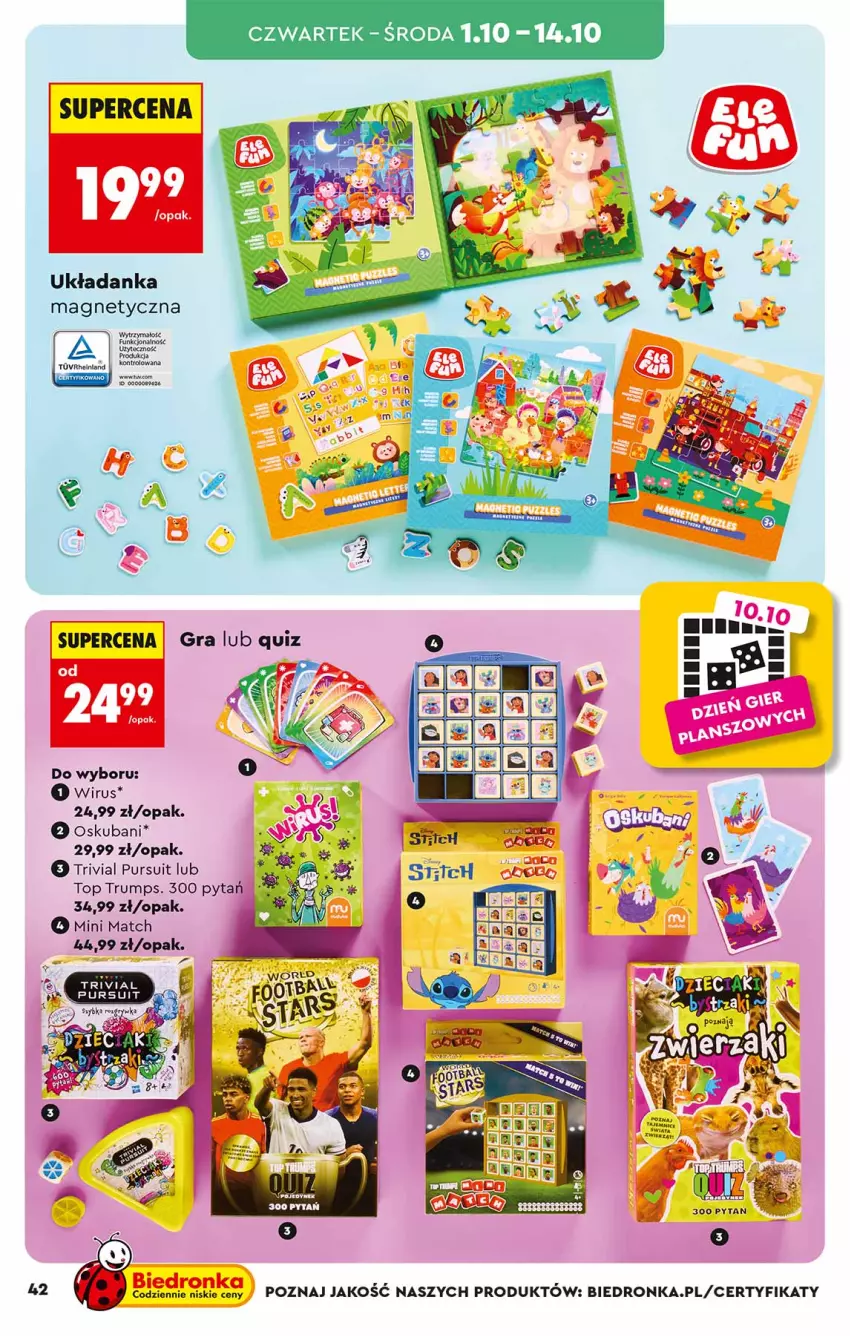 Gazetka promocyjna Biedronka - Okazje Tygodnia - ważna 26.09 do 10.10.2026 - strona 42 - produkty: Pur, Rum, Top, Układanka