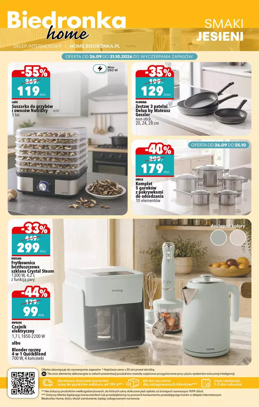 Gazetka promocyjna Biedronka - Okazje Tygodnia - ważna 26.09 do 10.10.2026 - strona 46 - produkty: Blender, Blender ręczny, Czajnik, Intel, LANA, Por, Sport, Suszarka, Tran