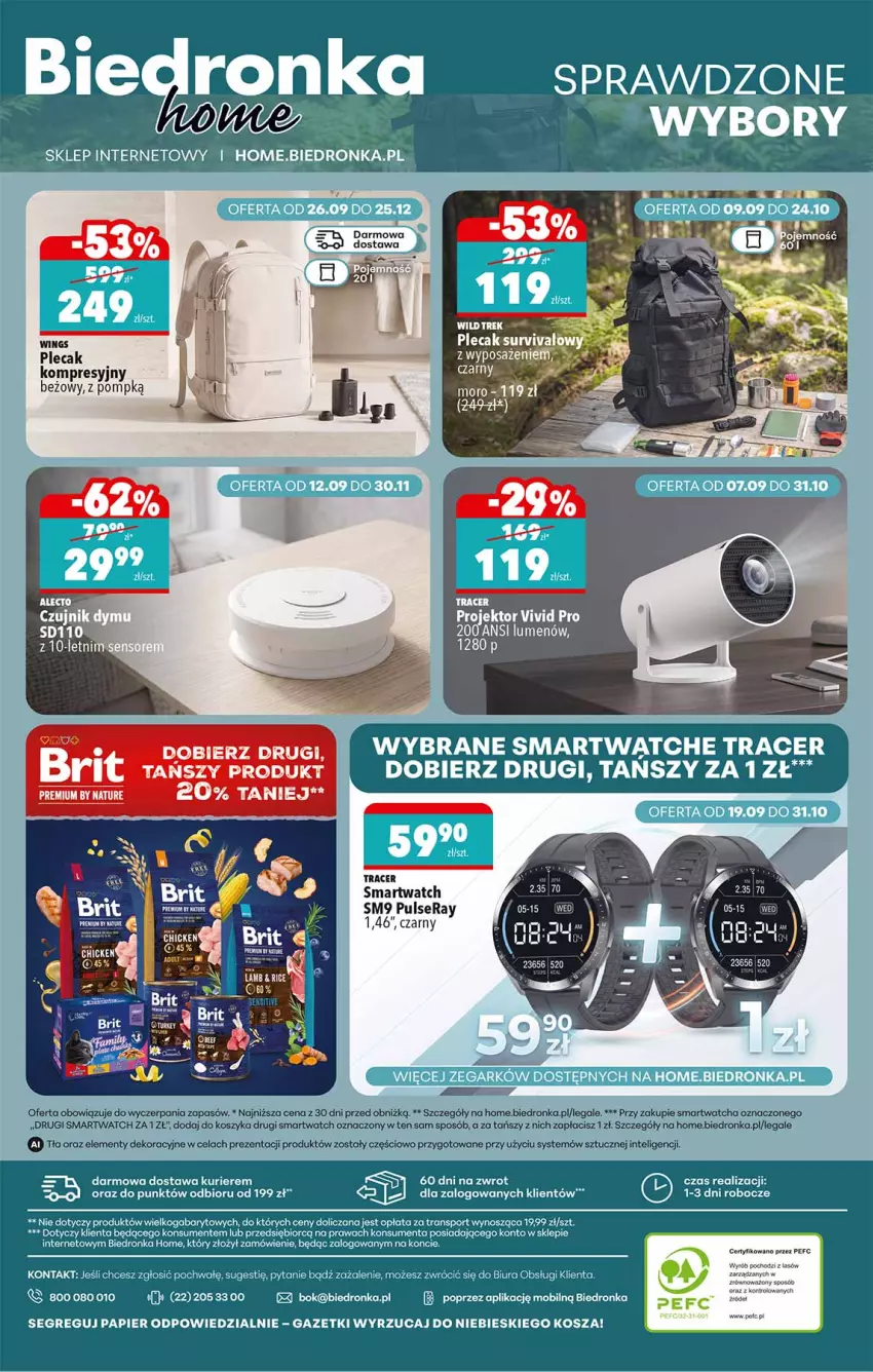 Gazetka promocyjna Biedronka - Okazje Tygodnia - ważna 26.09 do 10.10.2026 - strona 48 - produkty: Acer, Intel, Kosz, Mobil, Ocet, Papier, Plecak, Por, Ser, Smartwatch, Sport, Tran