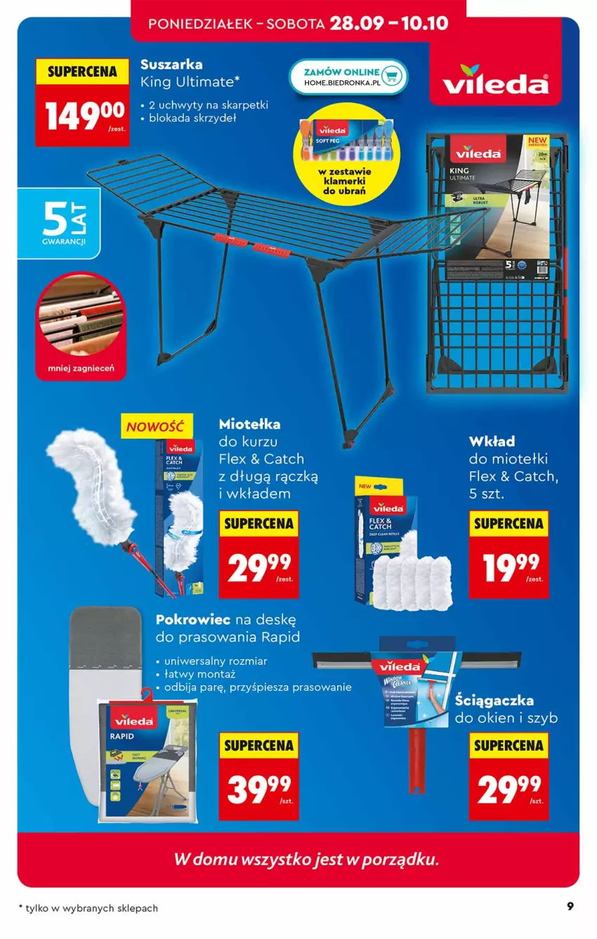 Gazetka promocyjna Biedronka - Okazje Tygodnia - ważna 26.09 do 10.10.2026 - strona 9 - produkty: Karp, Pokrowiec, Pokrowiec na deskę, Por, Skarpetki, Uchwyty, Vileda