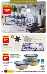 Gazetka promocyjna Biedronka - Okazje Tygodnia - Gazetka - ważna od 10.10 do 10.10.2026 - strona 40 - produkty: Papier, Zlew, Wieszak, Stojak, Zlewozmywak, Organizer, Kosz, Pojemnik, Suszarka do naczyń, Talerz, Ręcznik, Półka, Suszarka, Drzwi