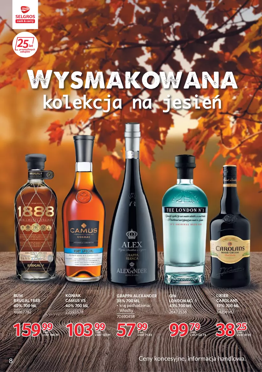 Gazetka promocyjna Selgros - Katalog Markowe Produkty - ważna 06.10 do 19.10.2022 - strona 8 - produkty: Gin, Gra, Grappa, Likier, Mus, Rum