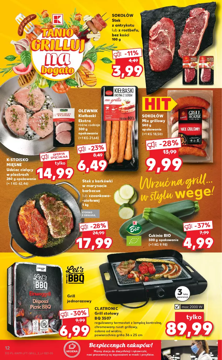 Gazetka promocyjna Kaufland - OFERTA TYGODNIA - ważna 13.05 do 19.05.2021 - strona 12 - produkty: BIC, Grill, Olewnik, Piec, Rostbef, Sok, Sokołów, Stek, Termos, Udziec cielęcy