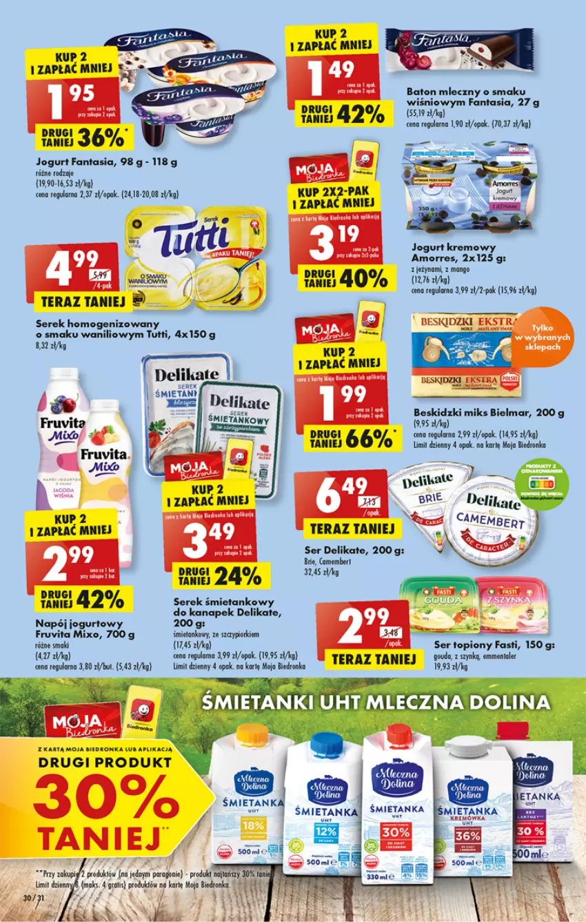 Gazetka promocyjna Biedronka - W tym tygodniu  P - ważna 21.11 do 26.11.2022 - strona 30 - produkty: Baton, Beskidzki, Fa, Fanta, Gouda, Jogurt, Kremówka, Napój, Ser, Serek, Tera