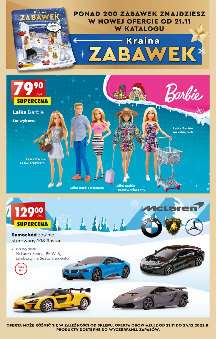 Gazetka promocyjna Biedronka - W tym tygodniu  P - ważna 21.11 do 26.11.2022 - strona 57 - produkty: Barbie, Lalka, Samochód
