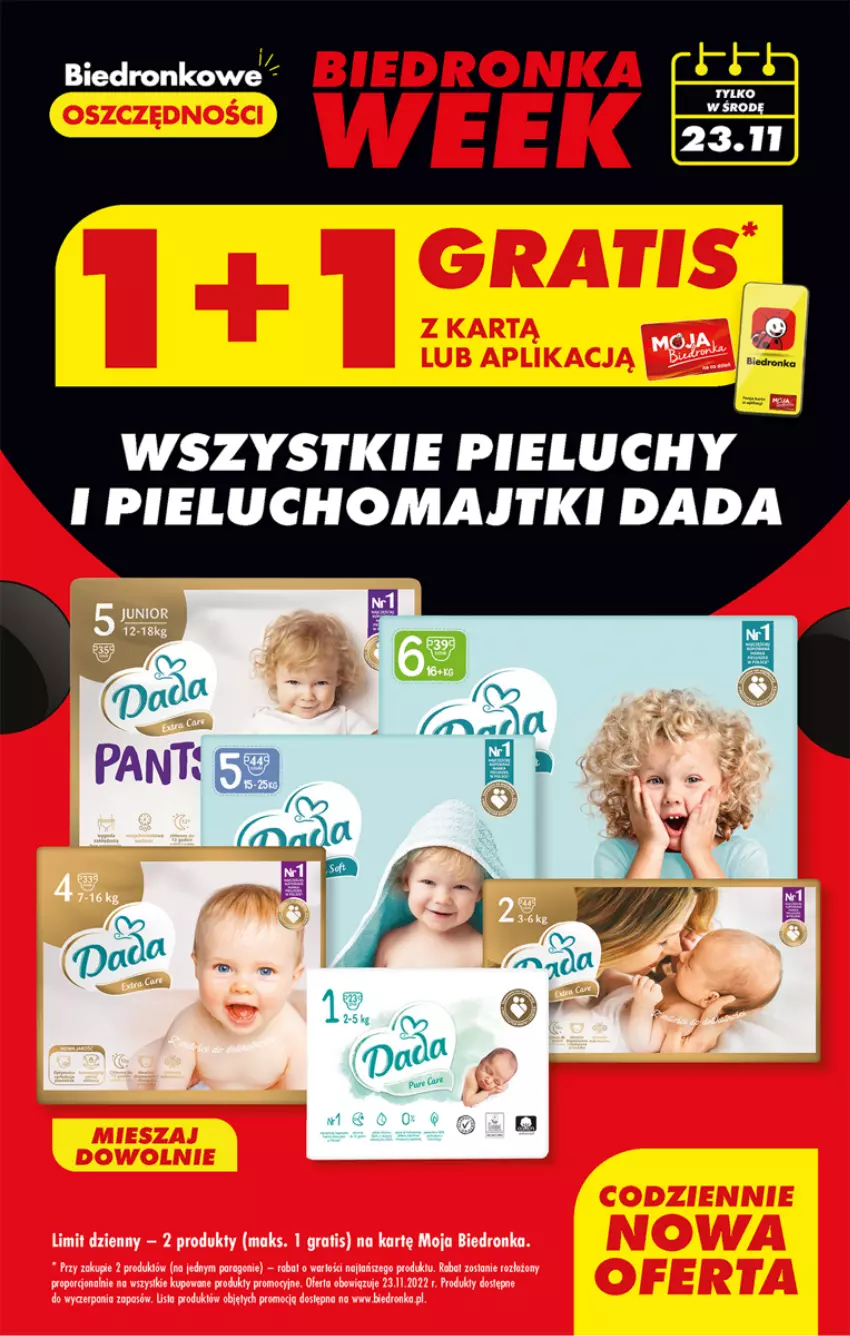 Gazetka promocyjna Biedronka - W tym tygodniu  P - ważna 21.11 do 26.11.2022 - strona 7 - produkty: Dada, Majtki, Pieluchomajtki, Pieluchy