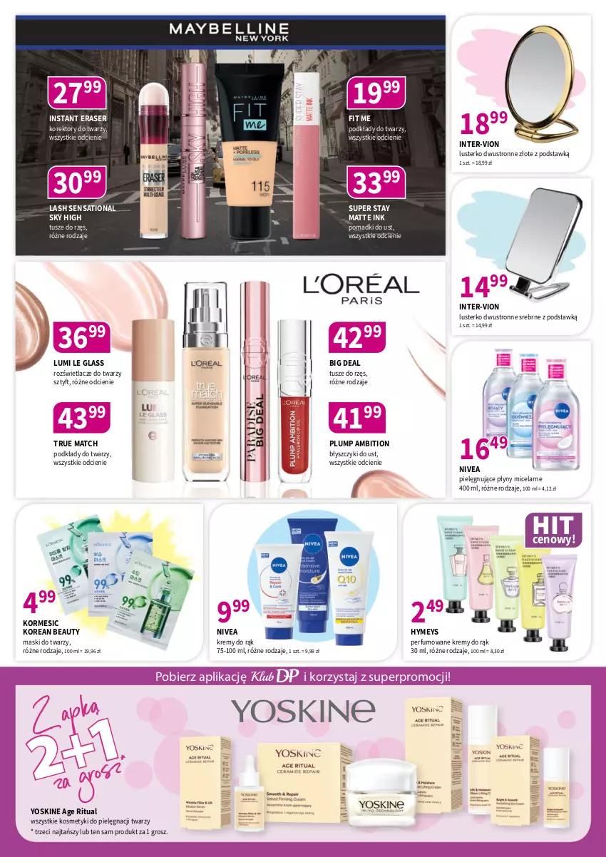 Gazetka promocyjna Drogerie Polskie - Gazetka - ważna 09.01 do 31.01.2026 - strona 2 - produkty: Ambition, Kosmetyki do pielęgnacji, Nivea, Perfum, Podkład, Rozświetlacz, Sati, Ser, Tusz, Yoskine