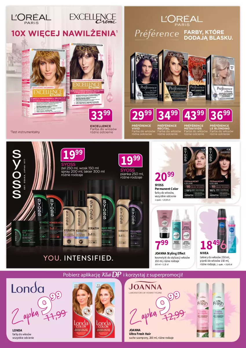 Gazetka promocyjna Drogerie Polskie - Gazetka - ważna 09.01 do 31.01.2026 - strona 4 - produkty: Fa, Joanna, Joanna styling, Lakier, Nivea, Syoss, Szampon