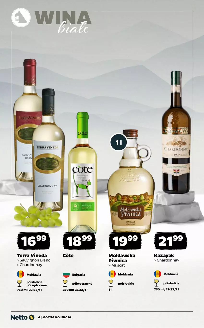 Gazetka promocyjna Netto - Alkohole - Wina - ważna 24.11 do 07.12.2025 - strona 4 - produkty: Chardonnay, Mus, Sauvignon Blanc