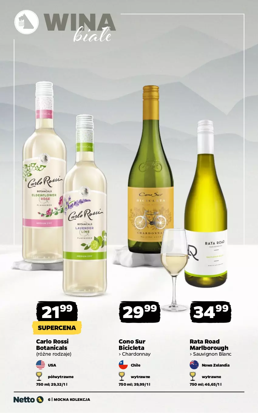 Gazetka promocyjna Netto - Alkohole - Wina - ważna 24.11 do 07.12.2025 - strona 6 - produkty: BIC, Carlo Rossi, Chardonnay, Sauvignon Blanc