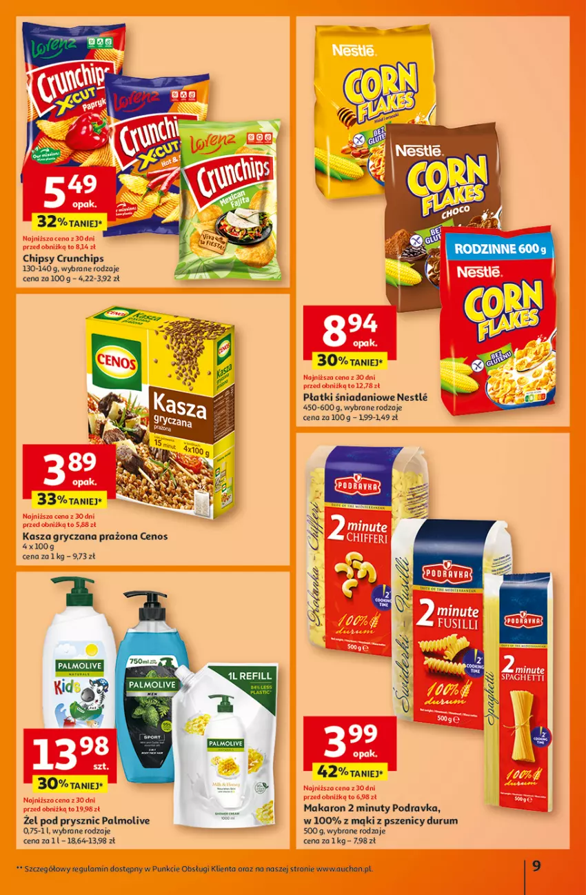 Gazetka promocyjna Auchan - Pewność Niskich Cen Hipermarket - ważna 07.11 do 13.11.2024 - strona 11 - produkty: Cenos, Chipsy, Crunchips, Danio, Gry, Kasza, Kasza gryczana, Makaron, Nuty, Palmolive, Podravka, Rum