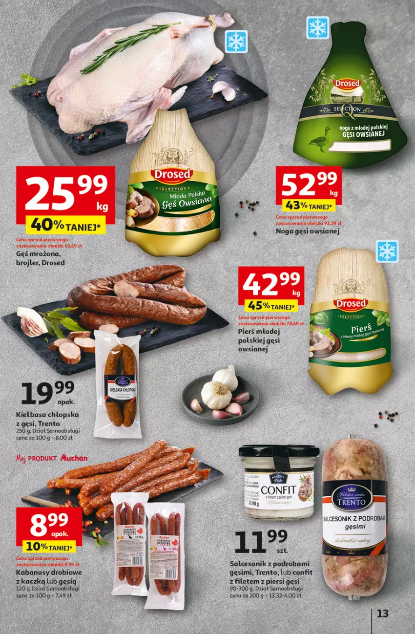 Gazetka promocyjna Auchan - Pewność Niskich Cen Hipermarket - ważna 07.11 do 13.11.2024 - strona 15 - produkty: Fa, Kabanos, Kiełbasa, Salceson